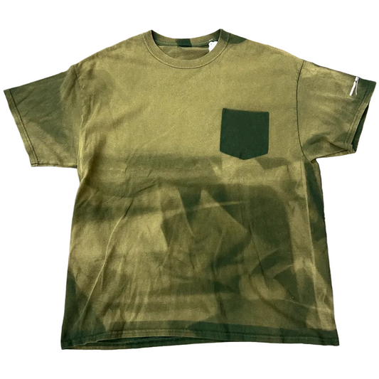 Vintage Fighter Jet Ghost Pocket Tee Green