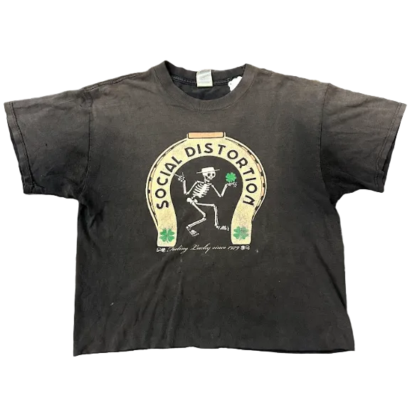 Vintage Social Distortion Faded Tee Black