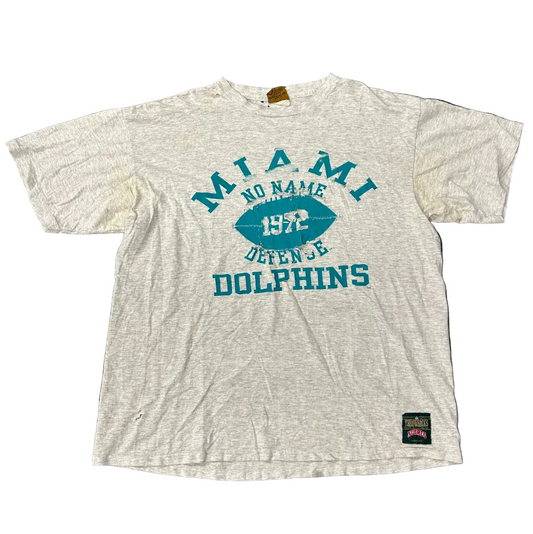 Vintage Thrashed Miami Defense Tee Grey