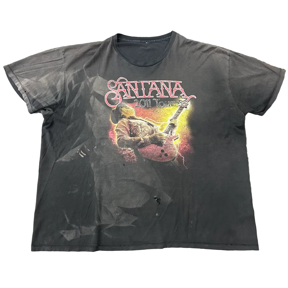 Vintage Santana 2011 Faded Tour Tee Black