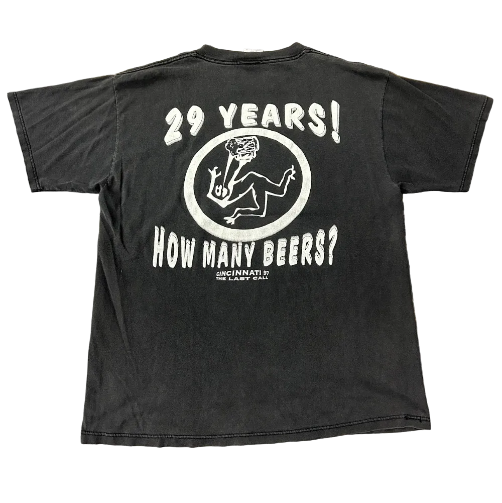 Vintage How Many Beers Tee Grey