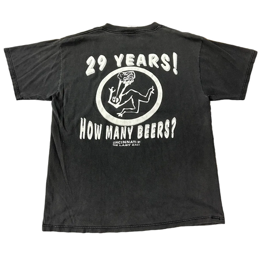 Vintage How Many Beers Tee Grey