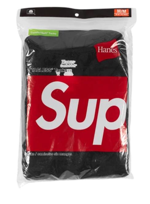 Hanes Tagless Tank Tops 3 Pack “Black"