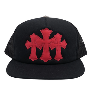 Chrome Hearts Cemetery Trucker Hat Black/Red