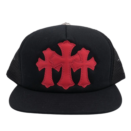 Chrome Hearts Cemetery Trucker Hat Black/Red