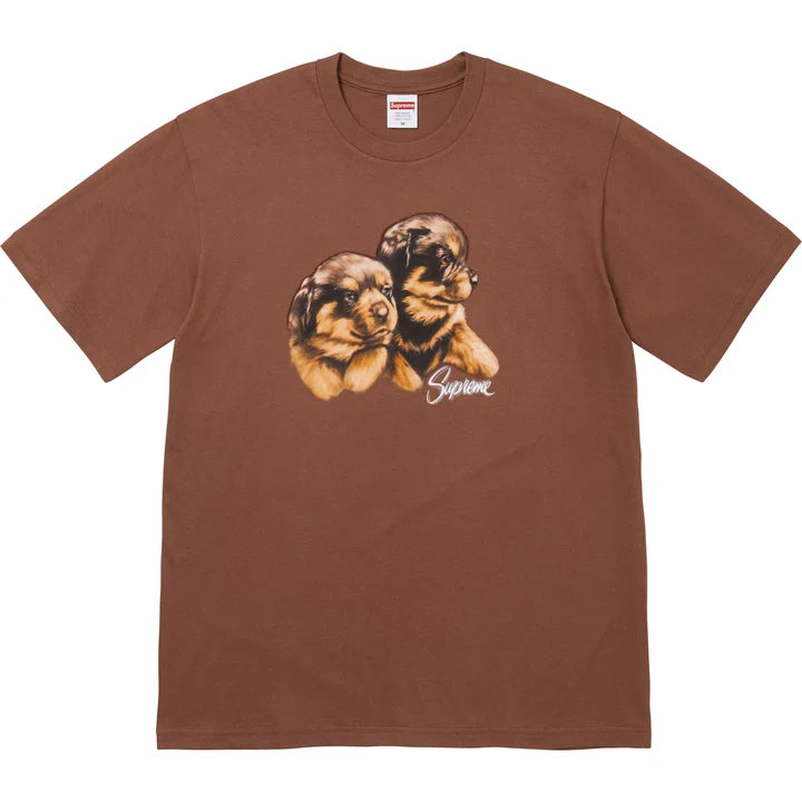 Supreme FW26 Puppies Tee Brown