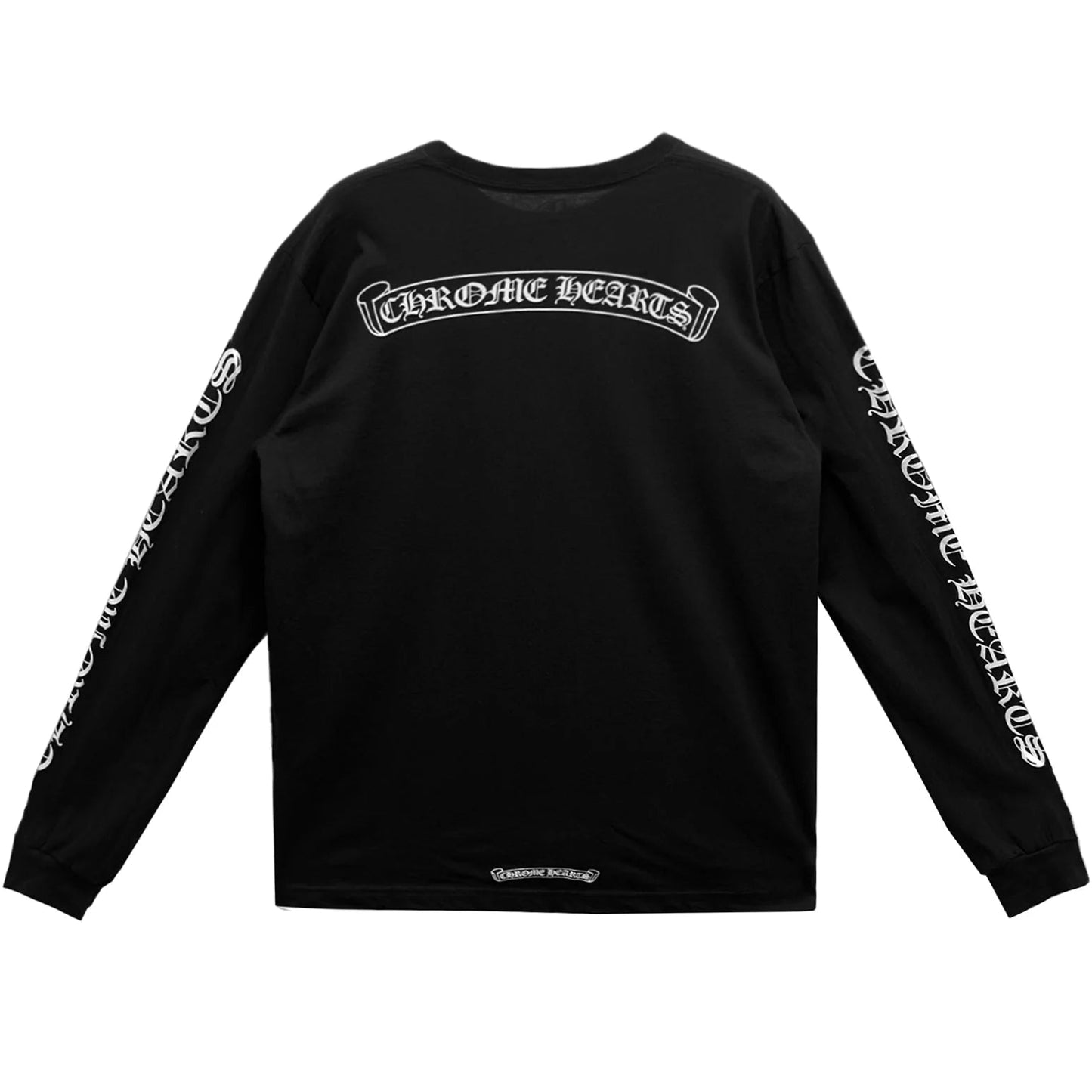 Chrome Hearts Scroll Logo LS Tee Black