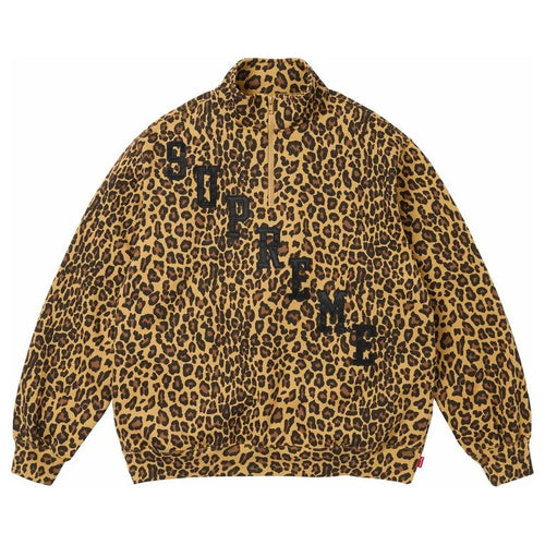 Supreme FW26 Slant Appliqué Half Zip Pullover Leopard