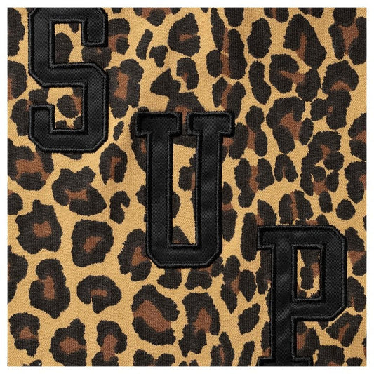 Supreme FW26 Slant Appliqué Half Zip Pullover Leopard