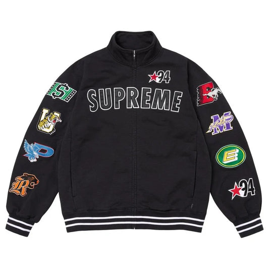 USED Supreme Mascots Zip Up Sweatshirt Black