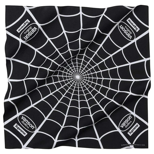 Supreme Vanson Spider-Man Bandana ブラック Supreme Vanson Leathers Spider-Man Bandana Black – The Drop
