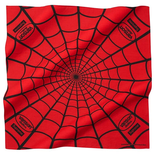Supreme Vanson Leathers Spider-Man Bandana Red