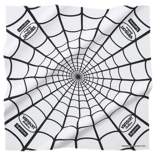 Supreme Vanson Leathers Spider-Man Bandana White