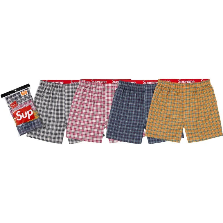 Supreme FW26 Hanes Plaid Boxers (4 Pack)